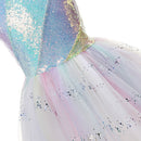 Halloween unicornio princesa vestido fiesta de cumpleaños Cosplay Ángel vestido niños malla tutú falda rosa encaje Sling disfraz para niñas