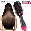 Hair Dryer Brush 3 in 1 Negative One Step Hair Dryer &amp; Volumizer Blower Anti-Static Hair Styler Curler Hair Straightener Brush