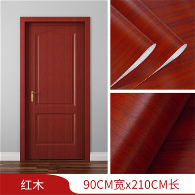 90x210cm White PVC Door Wallpaper Wood Grain sticker home decor Self-adhesive Waterproof Mural Furniture Door Decoration Decals