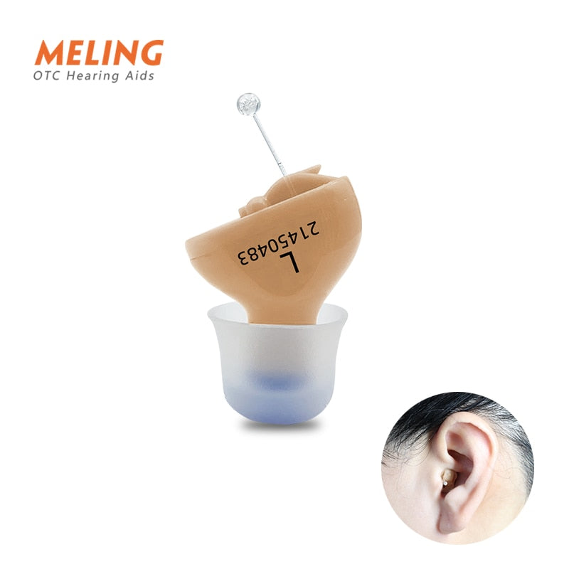 Meling Q10 audífonos inalámbricos Mini CIC Invisible Heaing Aid amplificador de sonido oído portátil para sordos ancianos Dropship