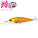 TSURINOYA Floating Minnow DW68 70F Fishing Lure 70mm 5.2g Ranger Profession Hard Lure Jerkbait Crankbaits Swimbait Wobblers Bait