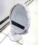Sparkling High-grade Diamond Makeup Mirror Creative Rhinestone Mirrors Rotatable Girl Bling Room Table Makeup Decor Round Mirror