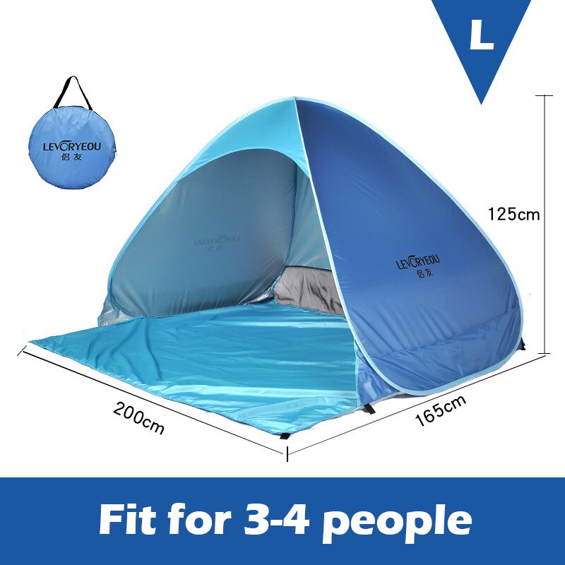 Full Automatic Camping Tent With Door Window Anti-UV Awning Tents Quick Opening Outdoor Sunshelter For 1-4 People Sunproof X147B