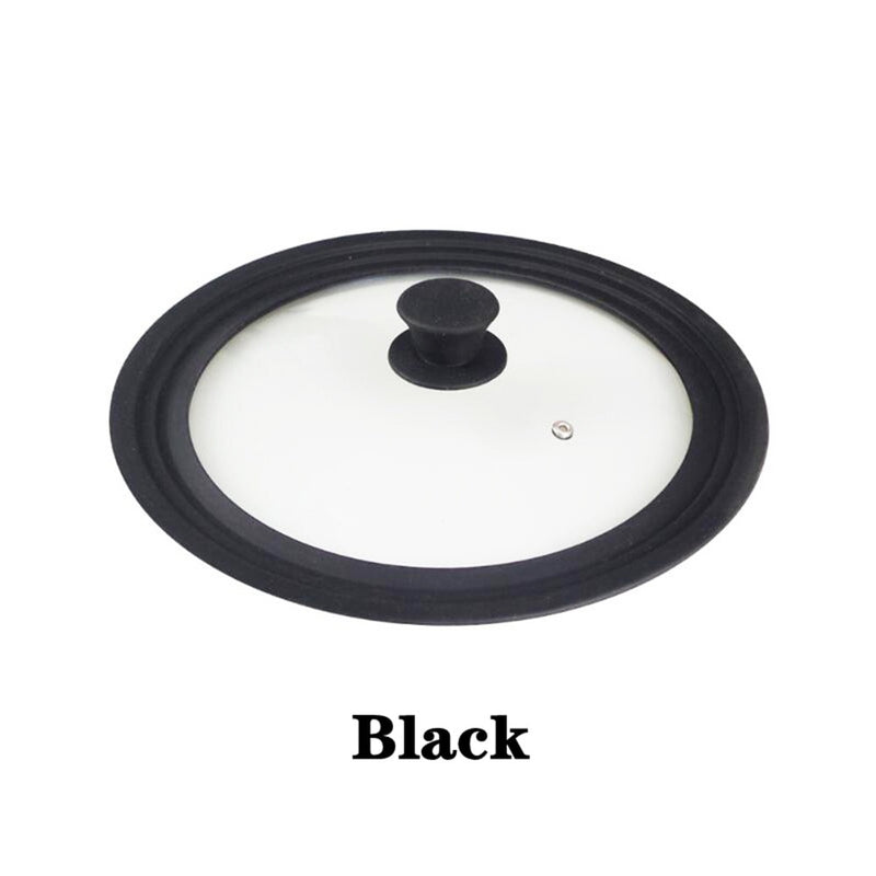 28-30-32cm Frying Pan with Lid Multifunctional Glass Lid Wok Pan Lids Covers Glass Round Pan Lid Silicone Glass Pan Covers