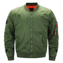Nueva chaqueta de bombardero de piloto Air para hombre, chaquetas de bombardero militar para hombre, chaqueta de piloto informal con cremallera sólida, chaqueta verde nueva ajustada para hombre
