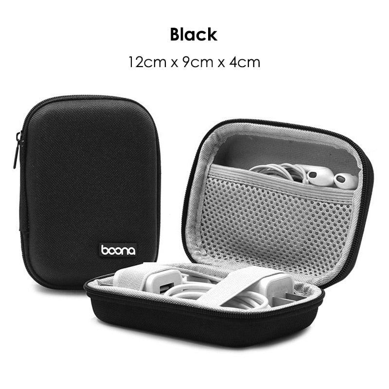 Hard Shell Digital Gadgets Storage Bag for Mac Adapter Mouse Data Cable Earphone HDD Electronics Gadgets Organizer Case