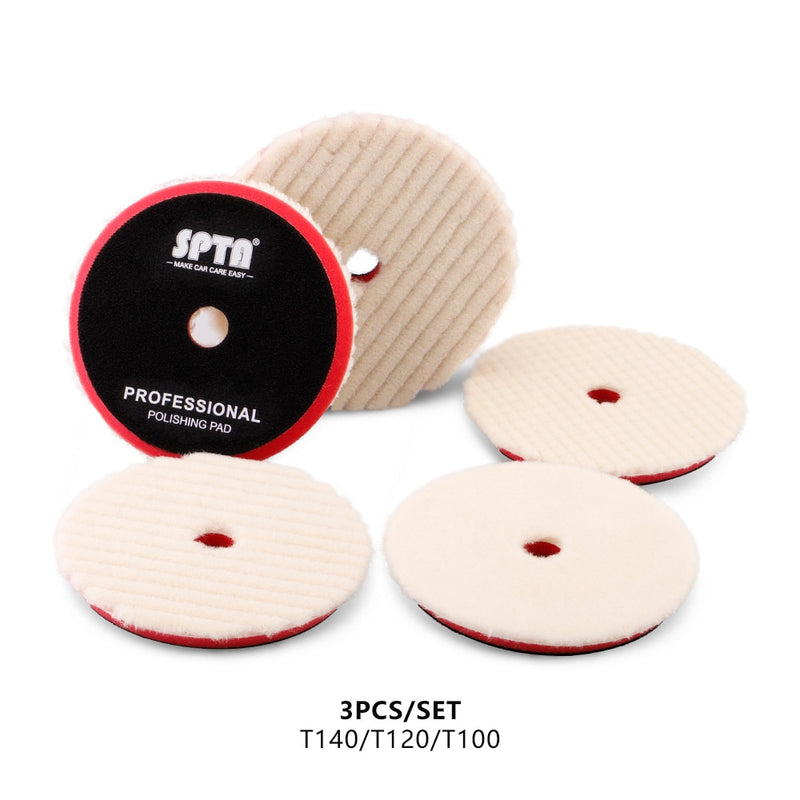 (Bulk Sales) SPTA 3Inch/5Inch/6Inch Japanese Polishing Wool Pad Buffer Woollen Polishing Pad For Automotive Scratch Removing