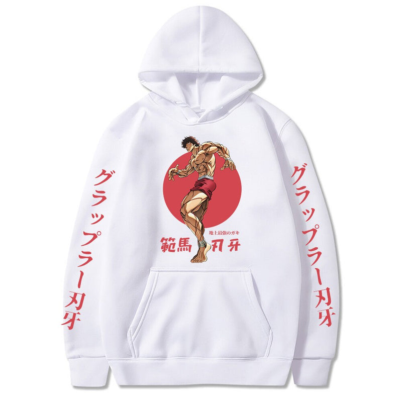 Anime Funny Baki Hanma Hoodie Sweatshirt Pullover Streetswear Long Sleeve Hoodie Unisex Clothes