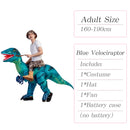 Velociraptor T REX Mascot Inflatable Costume For Kids Anime Halloween Costumes Dinosaur Birthday Gift For Party Cosplay Blow Up