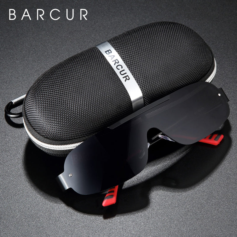 BARCUR Aluminium Magnesium Sonnenbrille Herren Polarisierte Sonnenbrille für Herren Pilot Sport Eyewear UV400