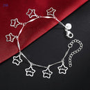 Hot sale silver color bracelet beautiful flowers for women classic high quality fashion jewelry wholesale JSH-lh013