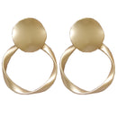 Frauenohrringe Unregelmäßiges geometrisches Temperament der Wiederherstellung alter Weisen Runde Ohrringe Ohrringe Metallohrringe Großhandel 002