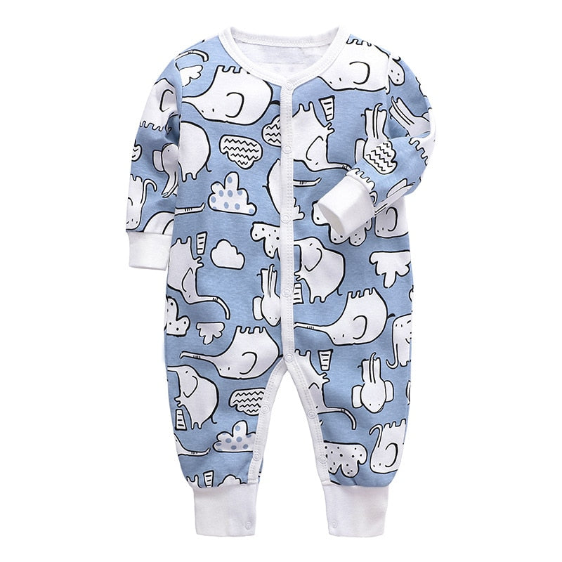 Baby Clothes Autumn 2021 Newborn Baby Pure Cotton Long-sleeved Jumpsuit Romper 3-24M Baby Boy&Girl Clothing