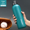 New Stainless Steel Water Bottle With Straw Direct Drinking 2 Lids Vacuum Flasks Insulated Travel Portable Thermal Climb Thermos