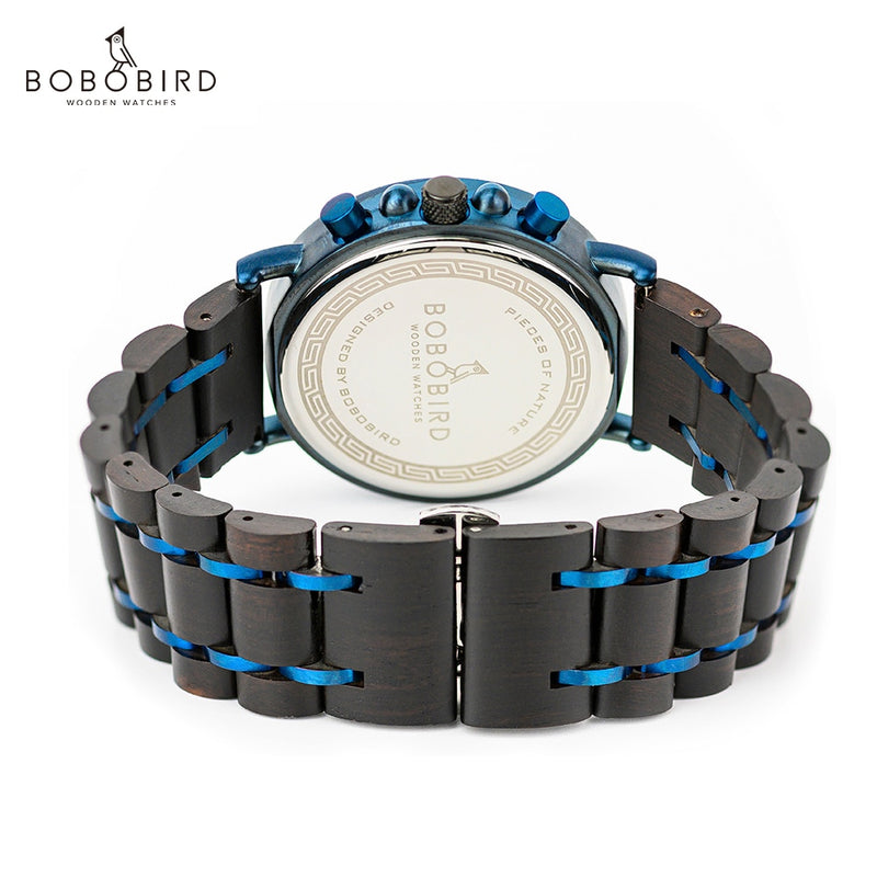 Bobo Bird Herrenuhren Armbanduhr für Herren Quarz Armbanduhren Male Chronograph Luminous Orologio Uomo Timepiece CustomGift