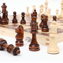 Juego de tablero de ajedrez magnético de madera plegable caja de almacenamiento de juegos de mesa para niños adultos juego de viaje piezas de ajedrez juguetes 24/29/34/39 cm