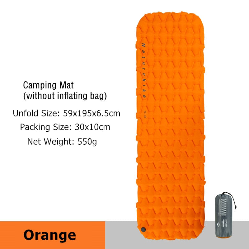 Naturehike Inflatable Mattress Air Mattress Camping Mat Ultralight Camping Mattress Sleeping Mat Camping Bed Nylon Sleeping Pad