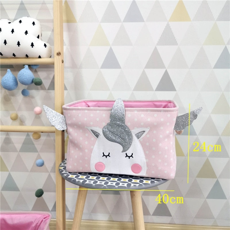 Sundries Storage Barrels High Capacity Pink Cat Dinosaur Foldable Toy Storage Box Home Organizer Dirty Laundry Basket