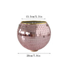 Retro Disco Ball Planter Basket Round Mirror Hanging Pot flower pot Wall Planter Pot Hangin Vase Desktop Decoration Balcony Vase