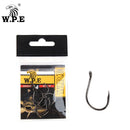 Marca WPE, 1 paquete de anzuelos de pesca, tamaño 7 #-15 #, anzuelo de púas, acero de alto carbono, círculo único, carpa, anzuelo, anzuelo, accesorios para aparejos