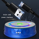 PULUZ USB Charging Rotating Display Stand Colorful LED Light Photography Turntable 8KG Load For Live Stream/Shoot Rotating Video