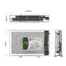 ORICO Transparent 3.5'' HDD Case for 2.5/3.5 inch SSD HDD Box Hard Disk Case SATA to USB 3.0 Hard Drive Enclosure Support 16TB