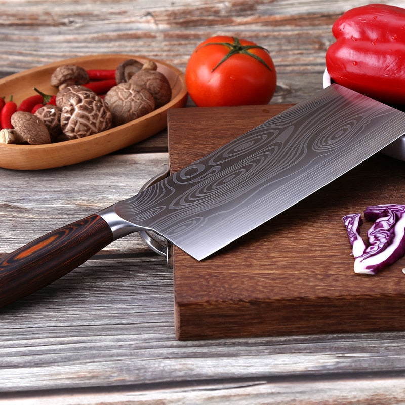 9cr18mov Sanhe Steel Kitchen Knife Chef's Slicer Hotel Meat Cleaver Chopping Knife Sharp Durable High Hardness