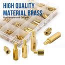 300 unids/set M3 macho hembra Hex latón separador espaciador surtido Kit hexágono oro pcb separador Pilar placa base separador