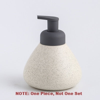 Nordic Soap Dispenser Ceramic Shower Gel Bottling Foam Emulsion Press Bottles Hand Liquid Soap Hotel Toilet Bathroom Accessories