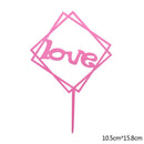 Happy Birthday Cake Topper Acrylic Gold Silver Cake Flag Cupcake Topper For Boy Girl Birthday Party Decorations Wedding Supplies