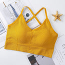 Frauen Cross Strap Sport-BH Push-Up Sport-BH Top Yoga Gym Crop Top Büstenhalter Femme Fitness Top Sport Bh Atmungsaktiver BH