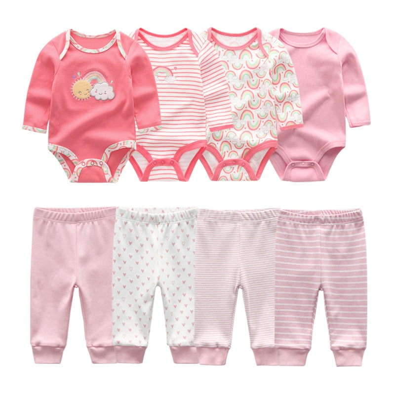 2022 Baumwolle Baby Mädchen Kleidung Bodysuits + Hosen Baby Sets Neugeborene Kleidung Sets Herbst Winter Baby Boy Kleidung Roupa de bebe