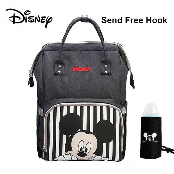 Disney Classic Mickey Minnine Serie Baby Wickeltasche Rucksack mit USB-Mumientasche für Reisen große Kapazität Mutterschaft Wickeltaschen