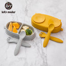 Hagamos 1 Juego de almohadillas antideslizantes para alimentación de bebés, ventosa de dos caras, tazón de alimentación de silicona para niños, posavasos para niños