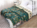 Junwell 100% Cotton Muslin Plaid Sofa Cover Summer Blanket Gauze Bed Chic Tassel Multifunction Travel Breathable Throw Blanket
