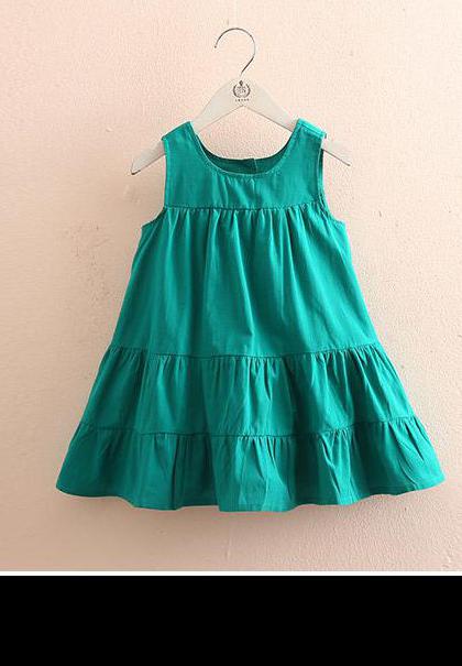 Vidmid New Kids Cotton Dresses For Girls Short Sleeve Dress Party Summer Brief Dress Rainbow 2-10 Years Children Clothing P494