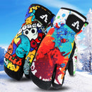 -40 Espesar Adulto Adolescente Niños Esquí Snowboard Guantes A prueba de viento Guantes impermeables Invierno Térmico Deporte al aire libre Mitones