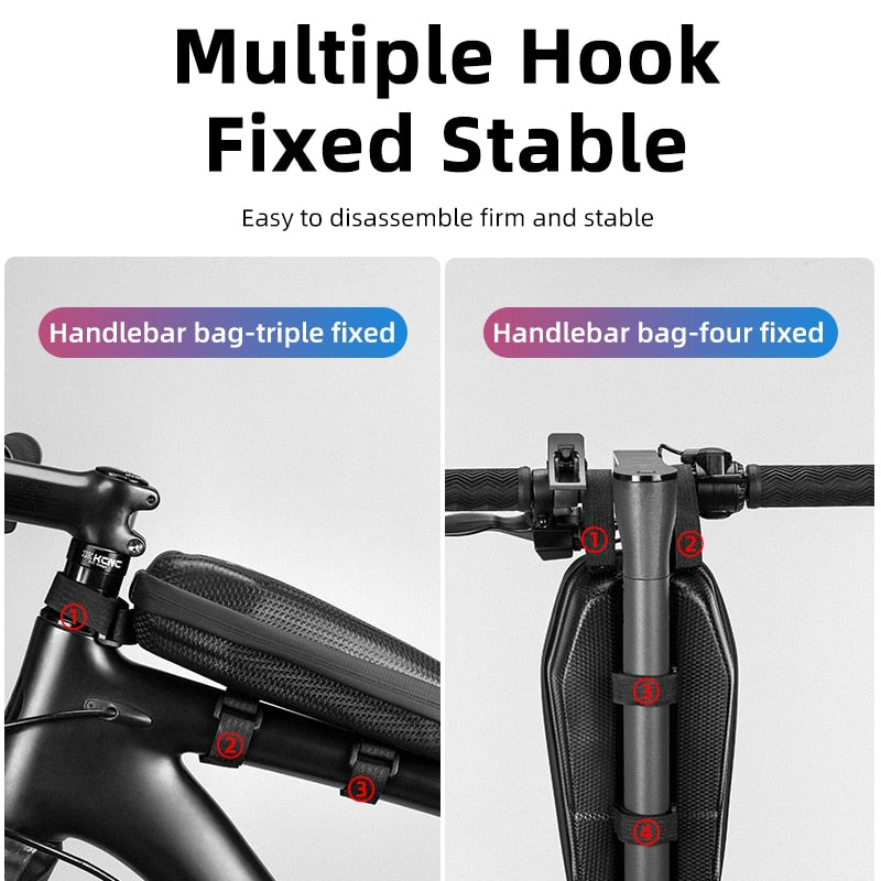 ROCKBROS Hard Shell Front Frame Scooter Hanging Bag Wasserdichte MTB Rennrad Falttasche Multifunktionale Elektrofahrradtasche