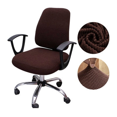 Thicken Solid Office Computer Chair Cover Spandex Split Seat Cover Universal Office Anti-dust Armchair Cover