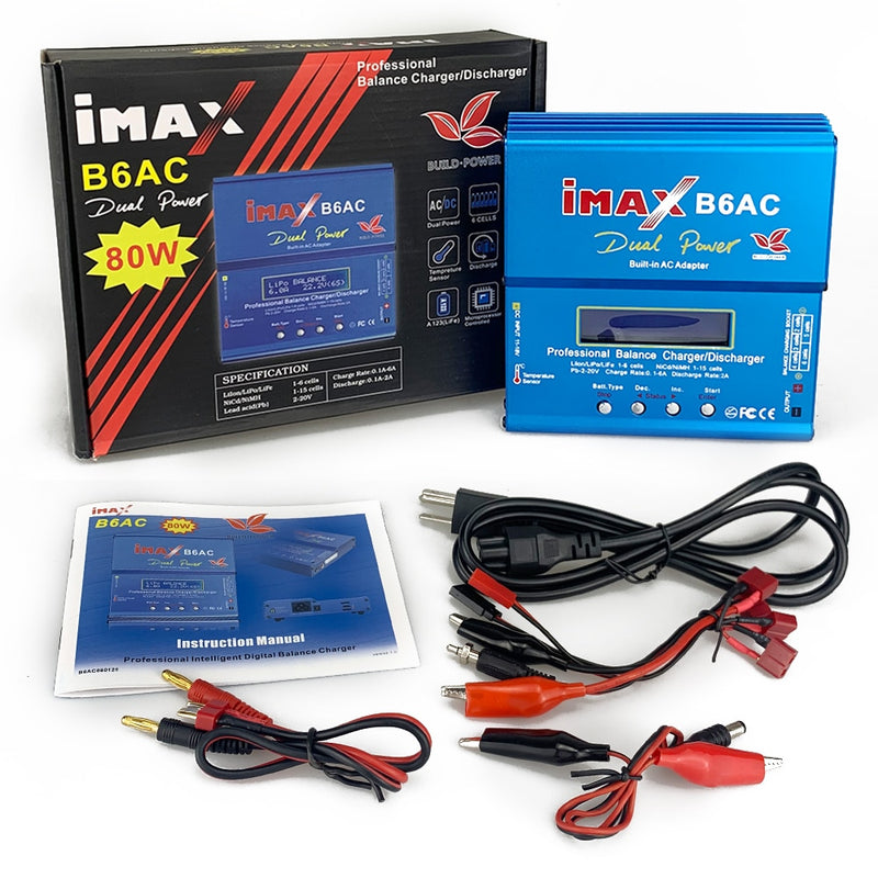 LiPo Akku Balance Ladegerät IMAX B6 Ladegerät LiPo Digital Balance Ladegerät 12V 6A Netzteil Ladekabel IMAX B6 Original