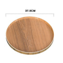 Solid Wood Plate Dessert Serving Tray Bread Fruit Seasoning Holder Dessert Snack Dish Organizer Storage Plate trays decorative