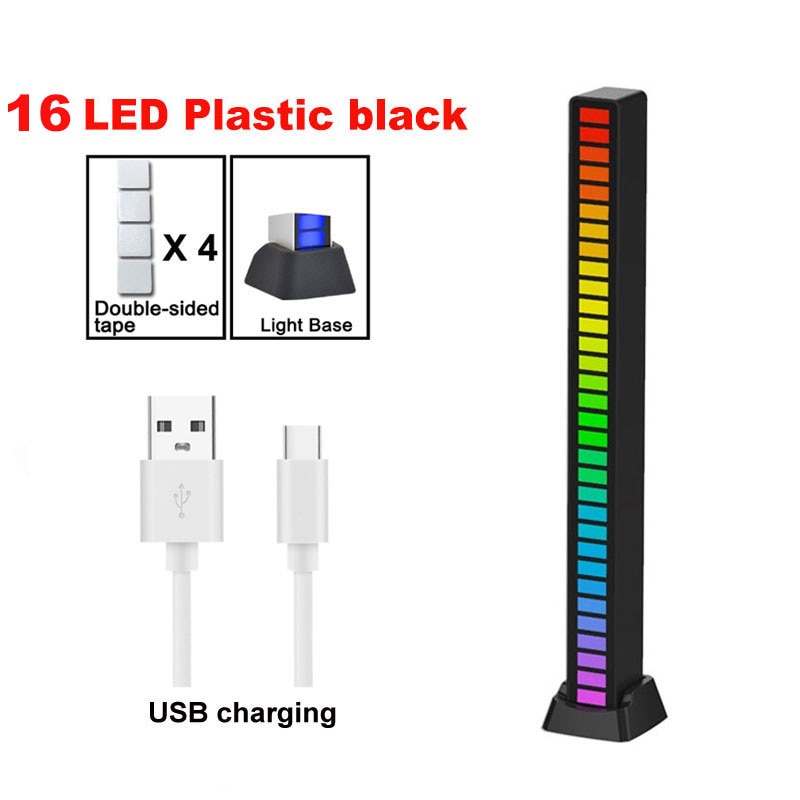 LED Pickup Light RGB Sound Control Symphony Light Smart App Control Music Rhythm Ambient LED Lamp Bar TV Computer Desktop Light