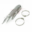 Schwarz / Chrom Motorrad Gebogene Auspuffrohr Hitzeschild Abdeckung Schutzfolie Universal für Honda Harley