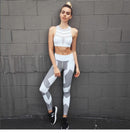 SVOKOR, conjunto de Yoga geométrico, traje deportivo transpirable para Fitness, Sujetador deportivo, mallas de gimnasio de cintura alta para mujer, pantalones de entrenamiento, ropa deportiva