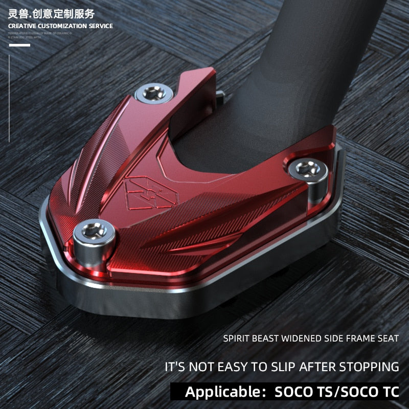 Spirit Beast Motorcycle Foot Support pad Modification Accessories For SOCO TC TS Side Stand Pad Extension Side support pad