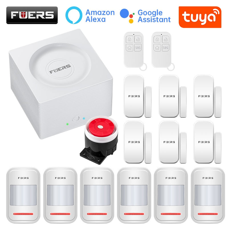 FUERS G95 Wifi GSM Alarmanlage Smart Life Alarm Home Security Alarmanlage Tuya APP Alexa 433MHz Smart Home Einbruchalarm