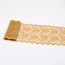 2 Yards Elastic Lace Ribbon Flowers Trim 150MM Wide Embroidery African Lace Fabric Trimmings For Wedding Dress Sewing Diy Crafts