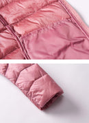 Chaqueta fina ultraligera de invierno para mujer, chaquetas de plumón de pato blanco, abrigo cálido de manga larga, Parka, prendas de vestir portátiles para mujer