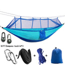 Camping/garden Hammock with Mosquito Net Outdoor Furniture 1-2 Person Portable Hanging Bed Strength Parachute Fabric Sleep Swing