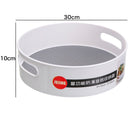 360 Rotating Tray Kitchen Storage Containers for Spice jar Food Snack Tray Bathroom Tray Non Slip Snack Dried Storage Plate